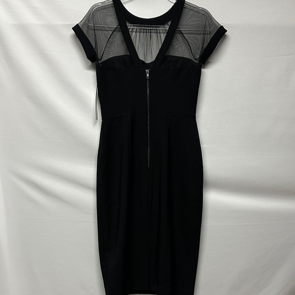 NWT Maggy London Illusion Round Neck Cap Sleeve Sheath Dress 4 Cocktail Wedding - Picture 5 of 6